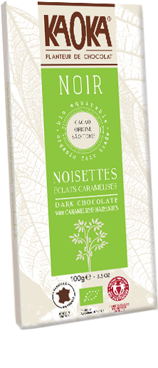 Organic fair trade dark chocolate witz hazelnuts