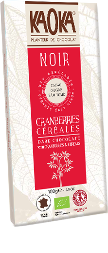 Organic Fair Trade Dark Chocolate Cranberries Cereals KAOKA