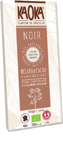 Dark Chocolate Caremelized Cocoa Beans Cocoa- Organic Fairtrade KAOKA